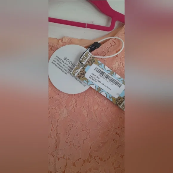 New with tags boo chiffon lace top skater dress in blush size 10  wedding brides - Picture 4 of 7